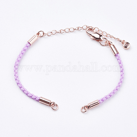 Braided Cotton Cord Bracelet Making MAK-I006-18RG-1