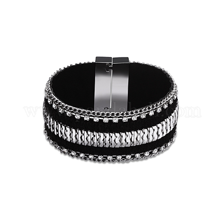 Fashion Zinc Alloy Leather Cord Bracelets BJEW-BB26664-1