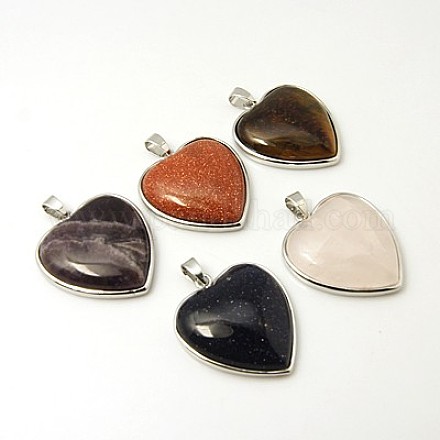 Natural & Synthetic Mixed Stone Pendants G-C192-M-1