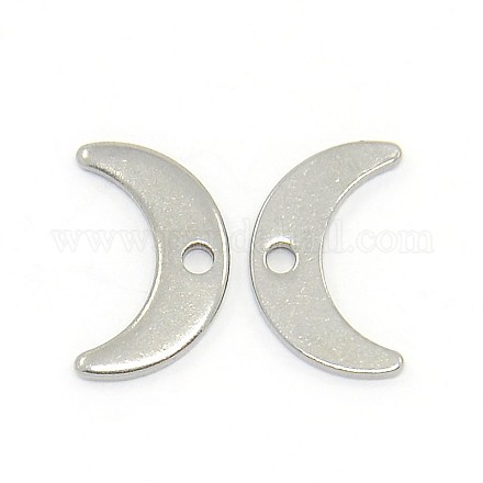 Trendy 304 Stainless Steel Moon Pendants STAS-O031-C05-1