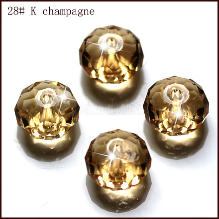 Abalorios de cristal austriaco de imitación SWAR-F068-8x10mm-28-1