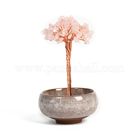 Неокрашенная натуральная крошка из розового кварца TREE-PW0001-24A-1