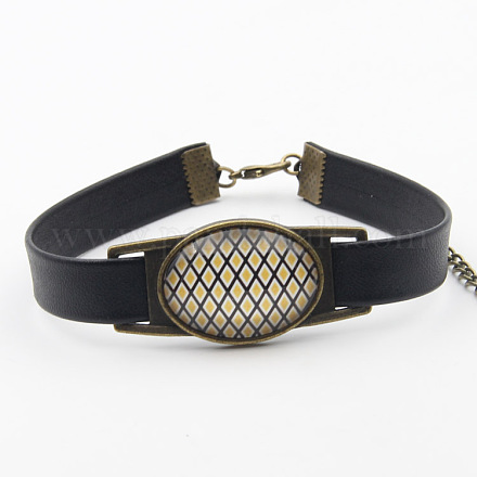 PU Leather Cord Bracelets BJEW-K170-26A-1