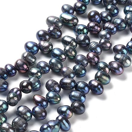 Fili di perle di perle d'acqua dolce coltivate naturali PEAR-J007-31-1