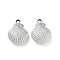 Plating Acrylic Pendants, with Loop, Shell Shape, Silver Plated, 26x19.5x7.5mm, Hole: 2.7mm