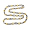201 Stainless Steel Oval Links Chain Necklace, with 304 Stainless Steel Clasps, Golden & Stainless Steel Color, 23.90 inch(60.7cm), link: 12.5x6x1.5mm and 9x7.5x1.5mm