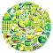 50Pcs Cartoon Forest Themes Paper Stickers, Self-adhesion, for Suitcase, Skateboard, Refrigerator, Helmet, Mobile Phone Shell, Mixed Color, 29~52x28~65x0.2mm, 50pcs/set
