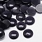Cat Eye Cabochons, Half Round, Black, 6x2mm