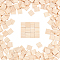 300Pcs Wood Cabochons, Square, Blanched Almond, 20x18x5mm