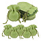 Calabash Velvet Jewelry Storage Drawstring Pouches, Christmas Wedding Party Gift Packing Bags, Yellow Green, 9x7x0.1cm
