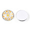 Glass Cabochons, Half Round with Kaleidoscope Pattern, Colorful, 25x7.5mm
