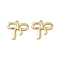 Rack Plating Alloy Pendant, Bowknot, Golden, 18x20x1mm, Hole: 1.6mm