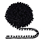 Cotton Ribbons, Round Edge, Black, 7/8 ~1 inch(22~24mm)