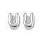 304 Stainless Steel Charms, Letter, Letter U, 7.5x5.5x3.5mm, Hole: 1.8mm