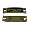 Rectangle with Word Best Friend Tibetan Style Alloy Links connectors, Cadmium Free & Nickel Free & Lead Free, Antique Bronze, 10x35x2mm, Hole: 3mm, about 384pcs/1000g