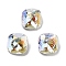 K9 Glass, Imitation Czech Rhinestone, Suqare, Light Crystal AB, 6x6x3mm