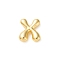 Brass Pendants, Real 18K Gold Plated, Letter X, 22.5x20x7mm, Hole: 3x2.5mm