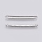 Alloy Bar Links, for Jewelry Design, Cadmium Free & Nickel Free & Lead Free, Strip, Platinum, 3x33x1mm, Hole: 1mm