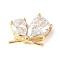 Brass Micro Pave Clear Teardrop Cubic Zirconia Pendants, Butterfly Charms, Real 18K Gold Plated, 11x16x5mm, Hole: 1.8mm