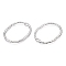 Rack Plating Alloy Pendants, Cadmium Free & Nickel Free & Lead Free, Oval, Platinum, 38x29x1.5mm, Hole: 1.8x3.5mm