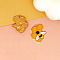 Alloy Enamel Pendants, Bees, 25x21mm