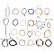 Glass & Polymer Clay & Acrylic Bracelets Kits, Mixed Style, Mixed Color, Inner Diameter: 1-3/4 ~3-3/4 inch(4.4~9.5cm)