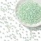 70G Transparent Spray Painted Glass Beads, Cone, AB Color Plated, Faceted,, Aquamarine, 4~4.5x3.5mm, Hole: 1.4~1.6mm