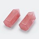 Perles de verre cerise quartz pointues G-G760-K05-02-1