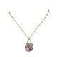 Изготовление ожерелья из латунного мешочка для самородка драгоценного камня NJEW-JN04369-02-4