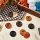 Olycraft 56 pieza 7 estilos 4 agujeros botones de madera redondos botones de madera natural patrón circular botón artesanal 3 mm agujero adornos botones para coser decoraciones diy artes y manualidades - 38 mm WOOD-OC0002-73-4