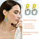 ANATTASOUL 6 Pairs 6 Colors Oval Acrylic Dangle Stud Earrings with Steel Iron Pins for Women EJEW-AN0004-12-3