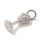 Кубические подвески из латуни с микропаве KK-U027-07P-01-2