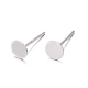 925 Sterling Silver Stud Earring Findings X-STER-K167-045D-S-1