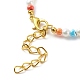Bracelet collier en coquillage naturel et perles de verre SJEW-JS01245-10