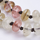 Peau de pastèque naturelle perlée multi-usage colliers / bracelets wrap NJEW-K095-B07-3