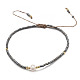 Bracelets réglables de perles tressées avec cordon en nylon BJEW-P256-B32-3