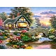 Kits de peinture au diamant de paysage de maison et de jardin bricolage DIAM-PW0001-240F-1