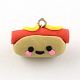 Main hot dog pendentifs en argile polymère CLAY-R060-105-1