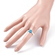 Anillo de dedo elástico con perla de concha RJEW-TA00019-2