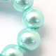Abalorios de abalorios redondas de abalorios de vidrio perlado pintado para hornear HY-Q330-8mm-45-3