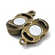 Brass Magnetic Clasps with Loops KK-Q785-08AB-2