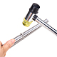 PandaHall 2 Sets Ring Mandrel Sizer Tool - Metal Mandrel Measuring Stick and Rubber Jewelers Hammer TOOL-PH0002-03-2