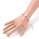 Bracelet de perles tressées en cordon de nylon ajustable BJEW-JB05729-01-4