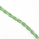 ガラスクォーツファセットビーズ連売り  長方形  薄緑  6.5x3mm  穴：1mm  約80個/連  216.54''（550センチメートル） GLAA-WH0025-63A-2