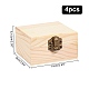 Quadratische Kiste aus Kiefernholz CON-PH0001-97-3