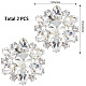 GORGECRAFT 2Pcs Rhinestone Shoe Clips Dainty Shiny Elegant Crystal Buckle Shoe Clip Jewelry Decoration Crystal Shoe Buckle With Crystal Rhinestone for Wedding Party Shoes Decoration DIY-WH0032-16P-2