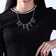 Fashion Women Jewelry Zinc Alloy Glass Rhinestone Bib Statement Necklaces NJEW-BB15208-9