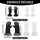 Ahadermaker 4 par de guantes de seda de 4 estilos AJEW-GA0006-09-2