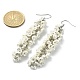 Pendientes colgantes de flores de perlas de imitación de plástico ABS EJEW-JE05295-3