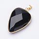 Faceted Natural Mixed Stone Pendants G-F340-02-3